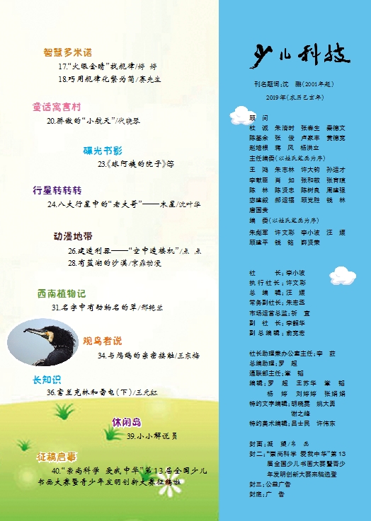 《少兒科技》2019年第6期目錄