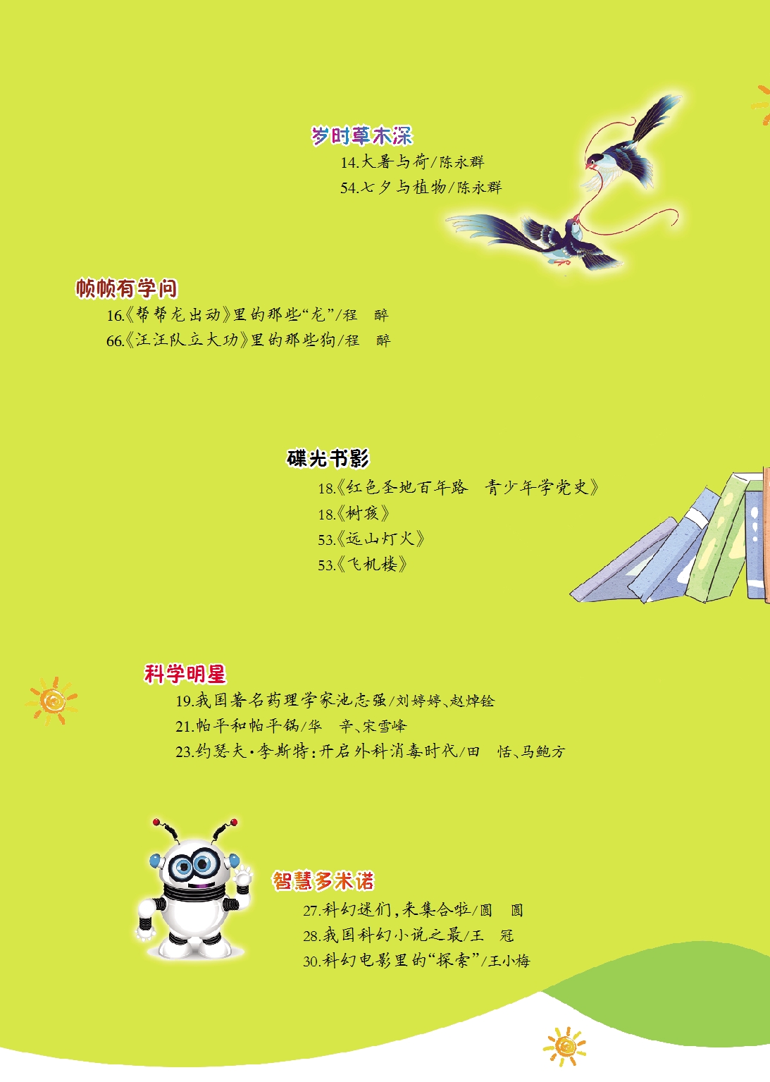 少兒科技2022第7-8期目錄